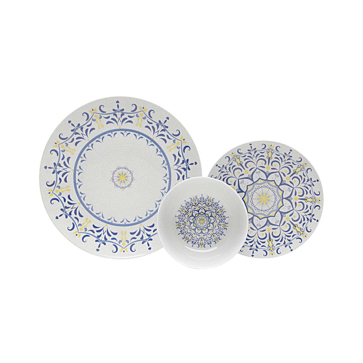 Aparelho de Jantar 18 Peças em Porcelana Lyor Coupe Shape 8273