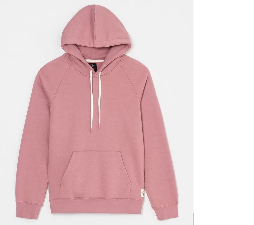 Blusão Canguru com Capuz em Moletom Rosa